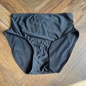 Assets Spanx Full Coverage Tummy Taming Power Brief Swim Bottoms Black Large